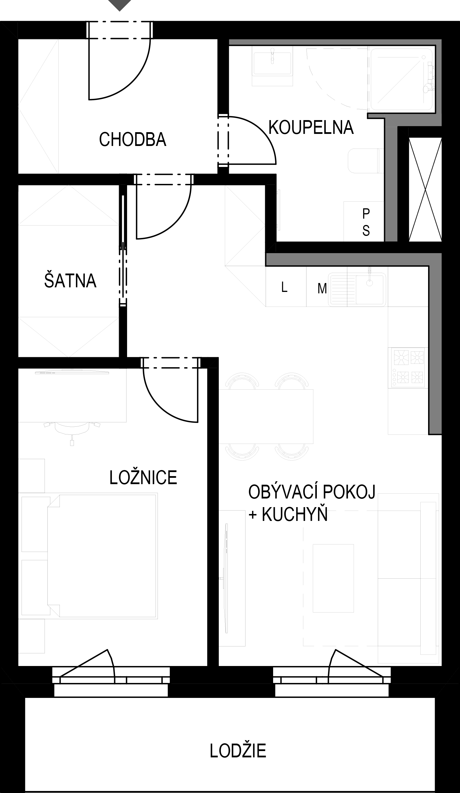 Pudorys bytu 4410
