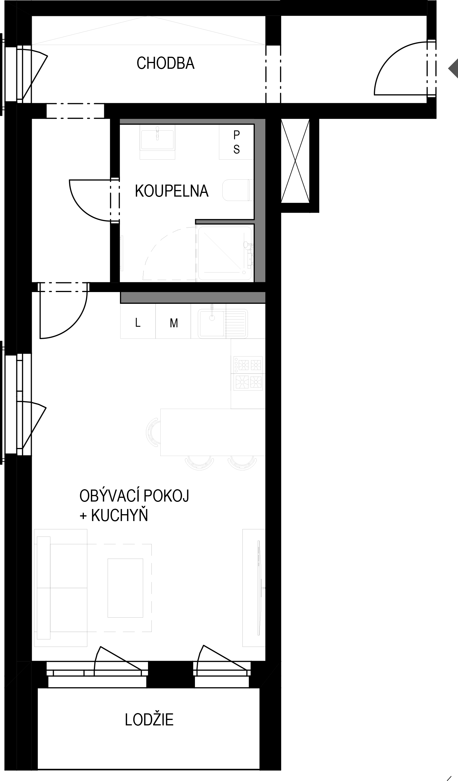 Pudorys bytu 4412