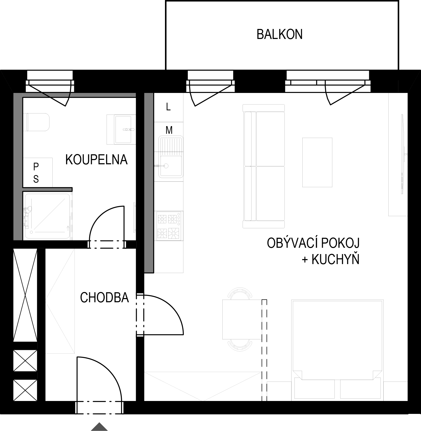 Pudorys bytu 4403
