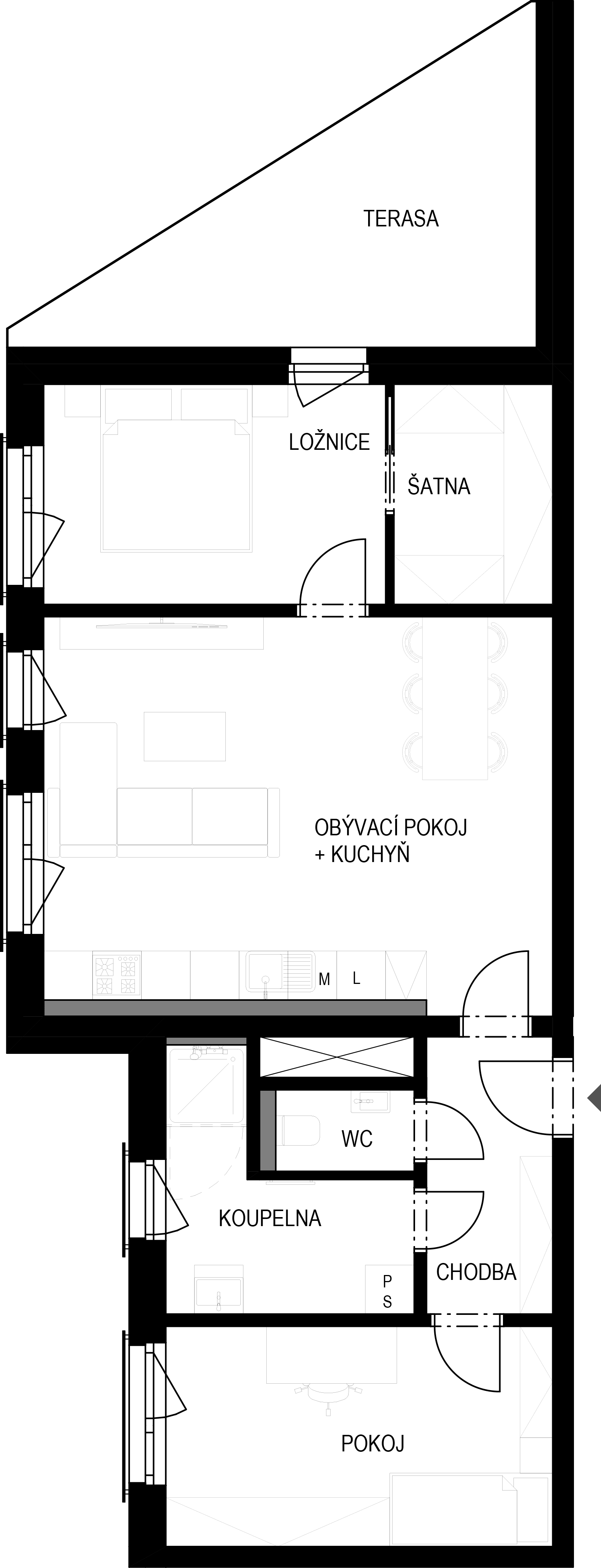 Pudorys bytu 4404