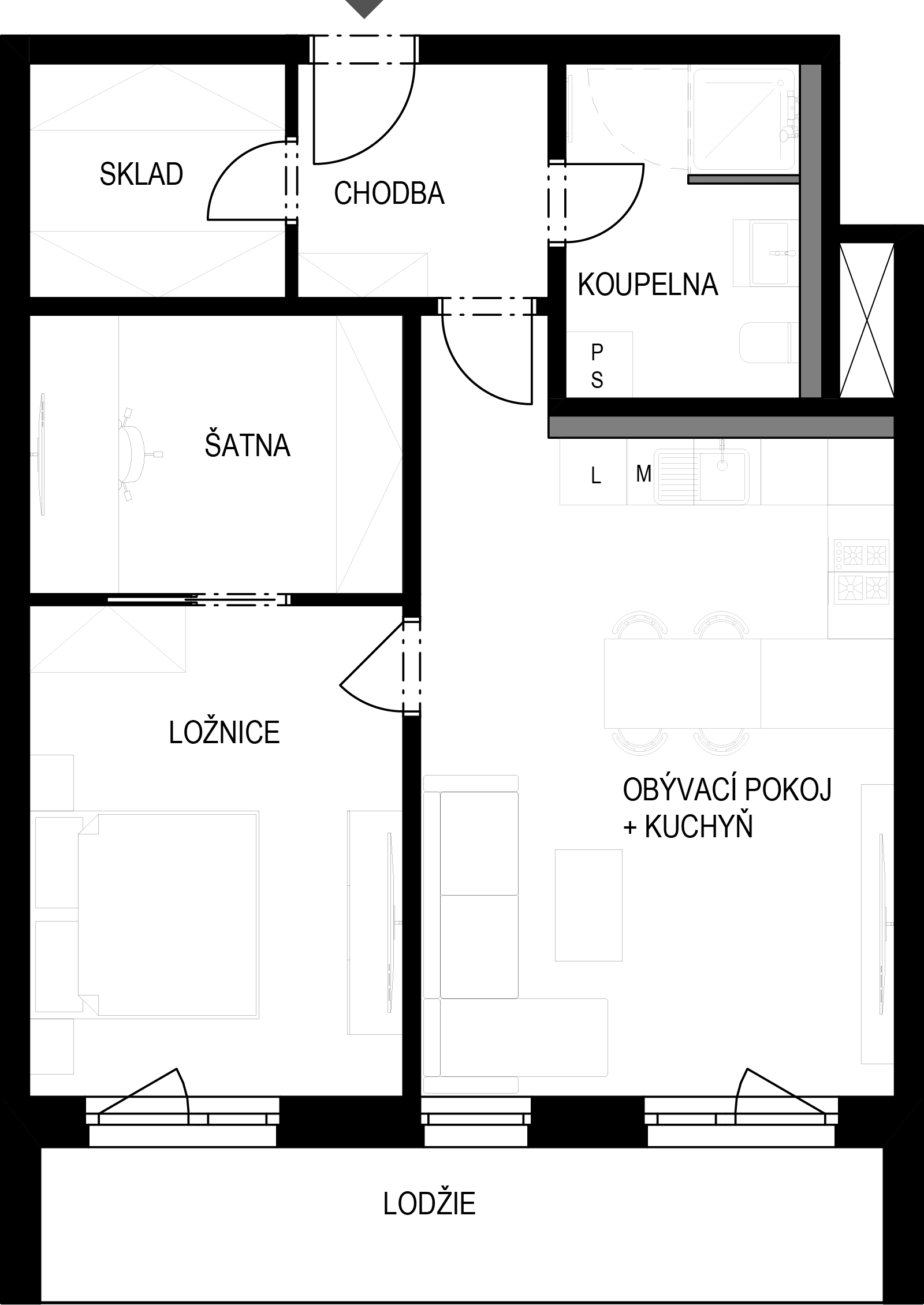 Pudorys bytu 4406