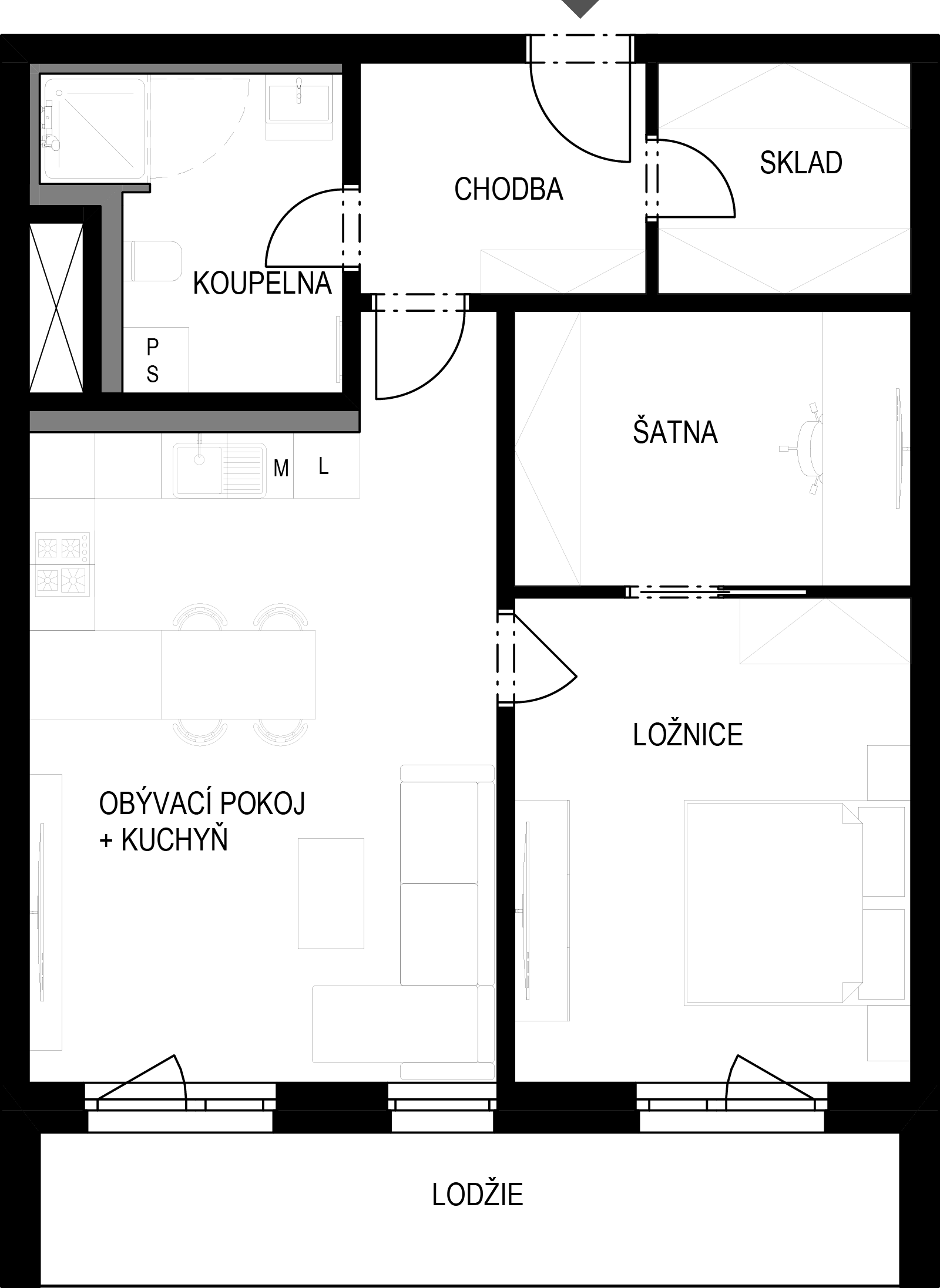 Pudorys bytu 4408