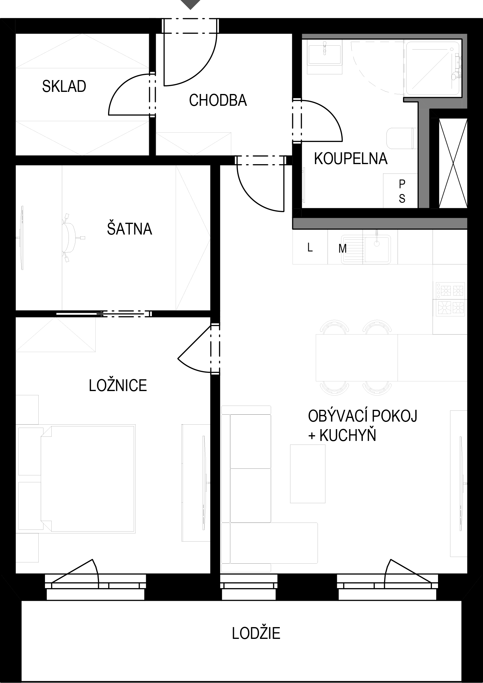 Pudorys bytu 4409